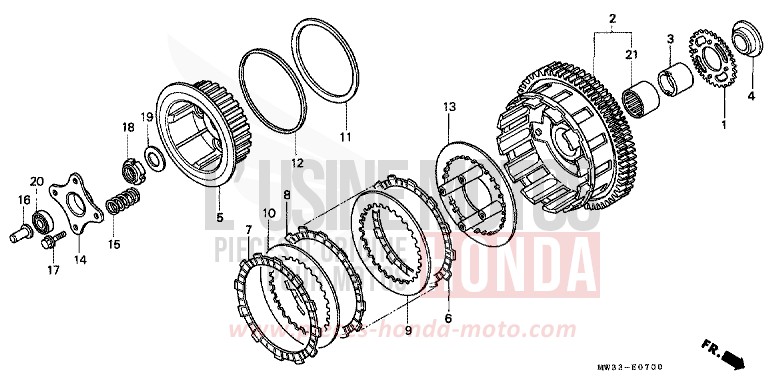 KUPPLUNG von CB1300 Super Bold'or ABS SCHWARZ (NH1) von 1992